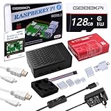 GeeekPi Raspberry Pi 4 8GB Starter Kit mit 128GB SD Karte, Raspberry Pi 4 Gehäuse mit PWM Lüfter, Raspberry Pi 5V 3.6A 18W Netzteil mit EIN/Aus Schalter, 2pcs HDMI Kabel für Raspberry Pi 4B (8GB RAM)
