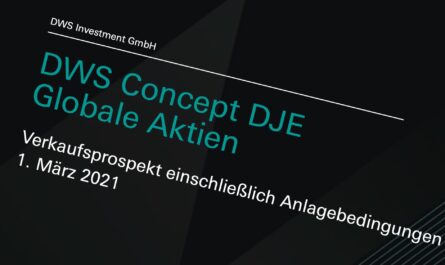 Verkaufsprospekt der DWS Investment GmbH
