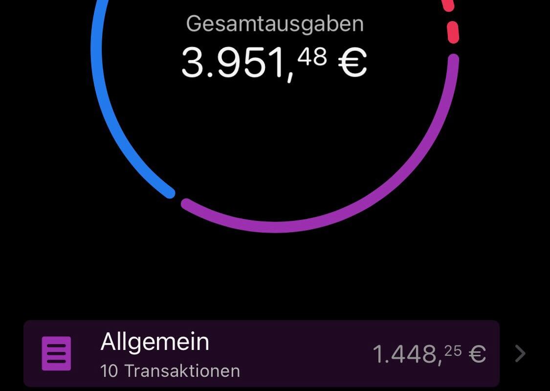 Screenshot der bunq-App